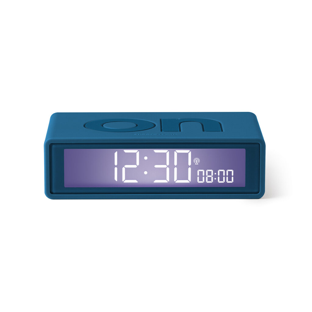 Lexon Flip + Reversible LCD alarm clock radiocontrolled clock