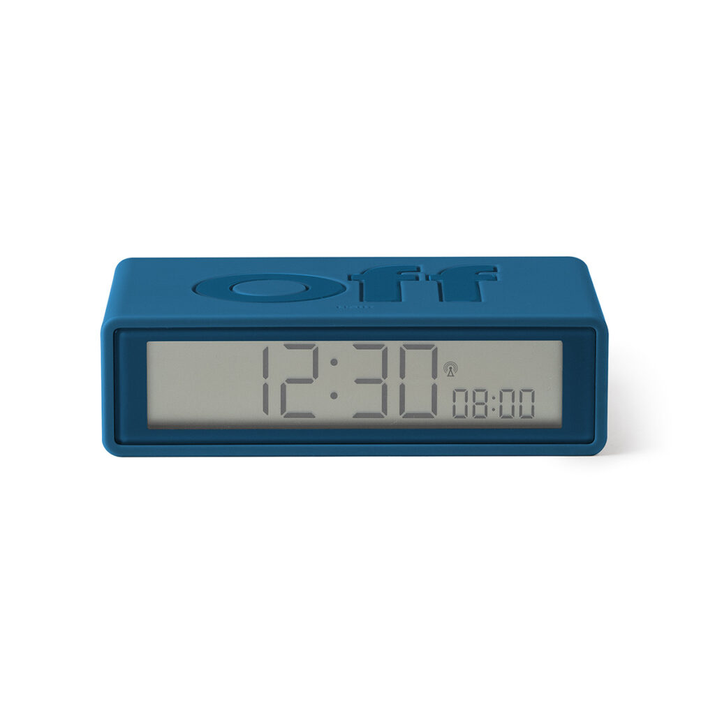 Lexon Flip + Reversible LCD alarm clock radiocontrolled clock