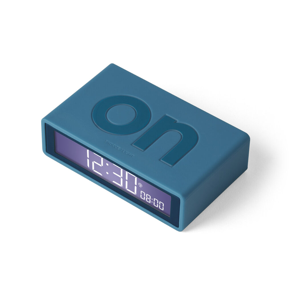 Lexon Flip + Reversible LCD alarm clock radiocontrolled clock