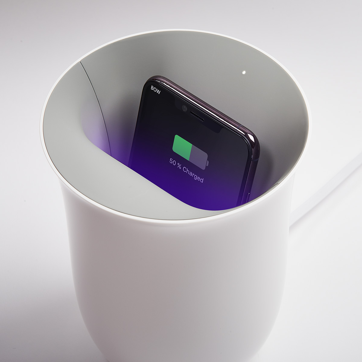 Lexon Oblio - Wireless charging station with built-in UV sanitizer