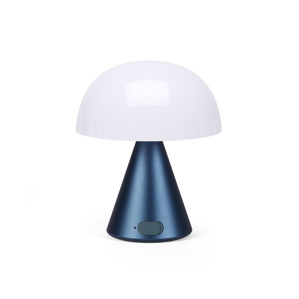 Lampe extérieur sans fil rechargeable Mina Medium LED métal plastique bleu  / H 11 cm - Lumière colorée - Lexon
